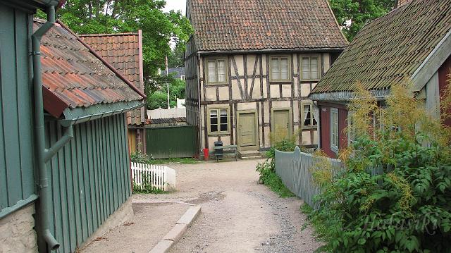Norwegia (3304).JPG - Oslo - Norsk Folkesmuseum (Gamlebyen - budynki z Chrystianii)